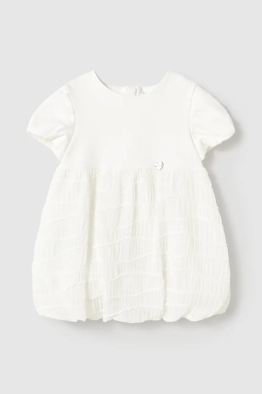 Mayoral rochie bebe culoarea bej, mini, dreaptă, 1983