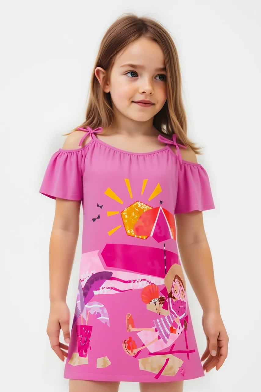 Mayoral rochie fete culoarea roz, mini, dreaptă, 3963