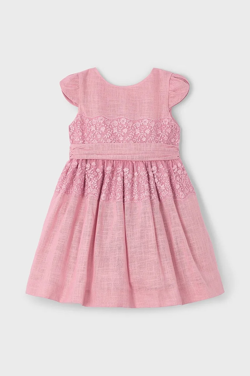 Mayoral rochie fete culoarea roz, mini, evazati, 3911