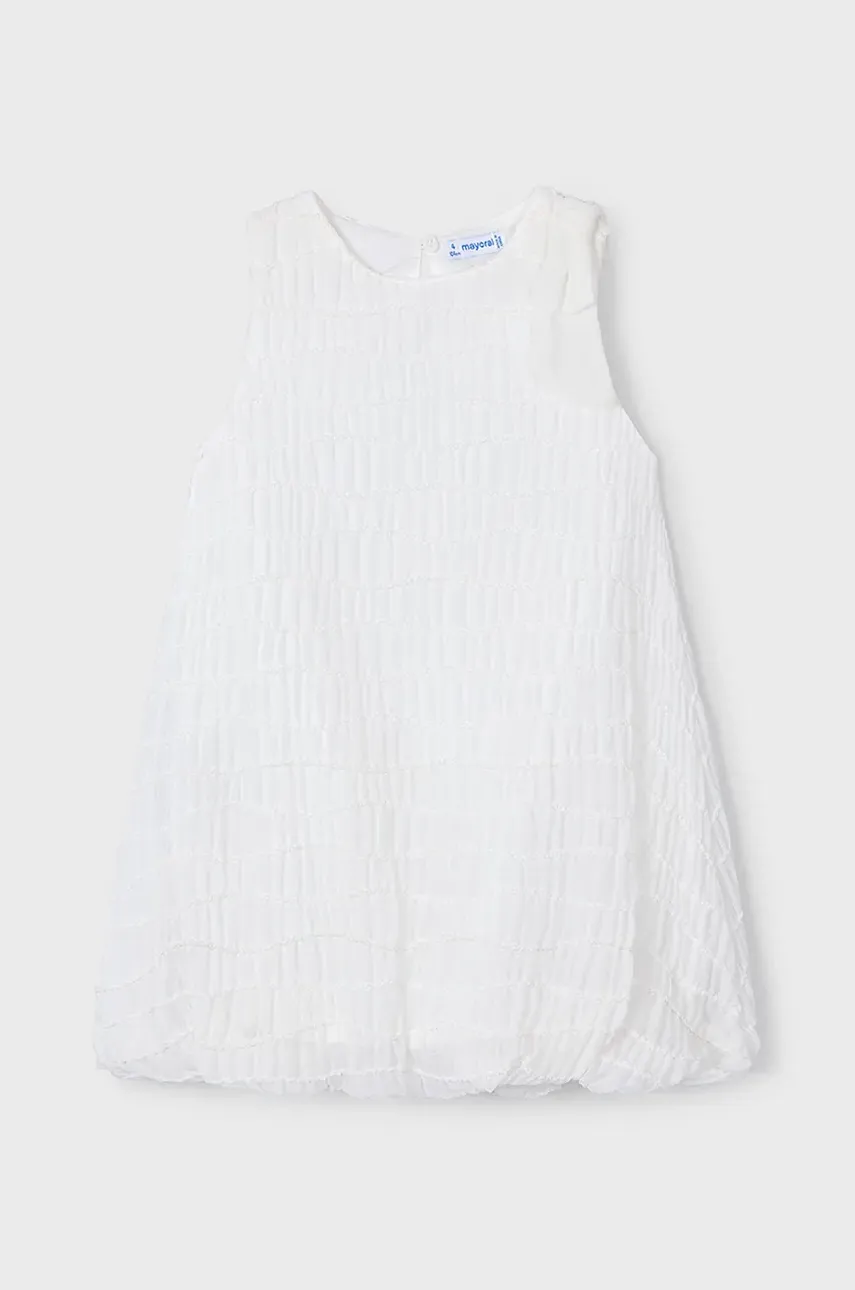 Mayoral rochie fete culoarea bej, mini, evazată, 3916