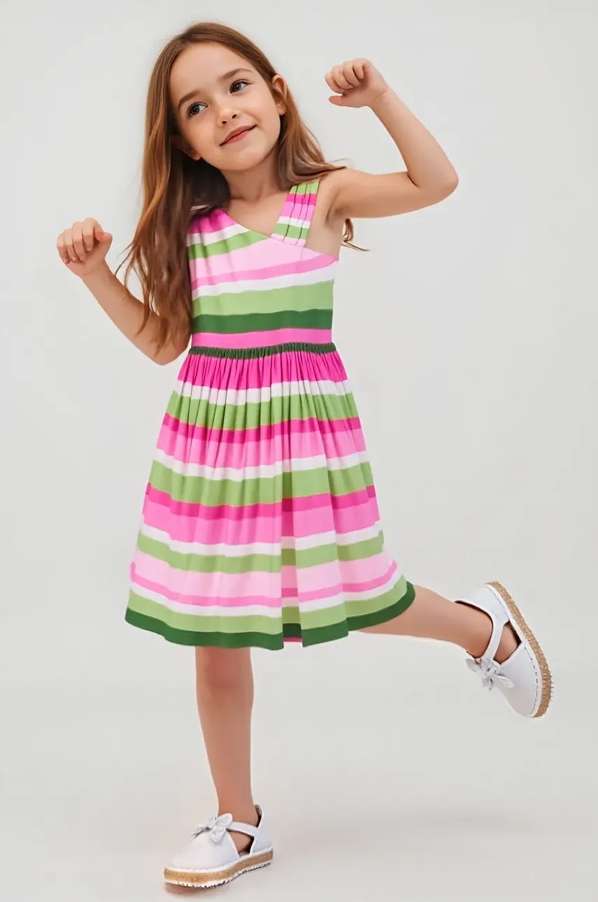 Mayoral rochie din bumbac pentru copii culoarea violet, mini, evazată, 3920