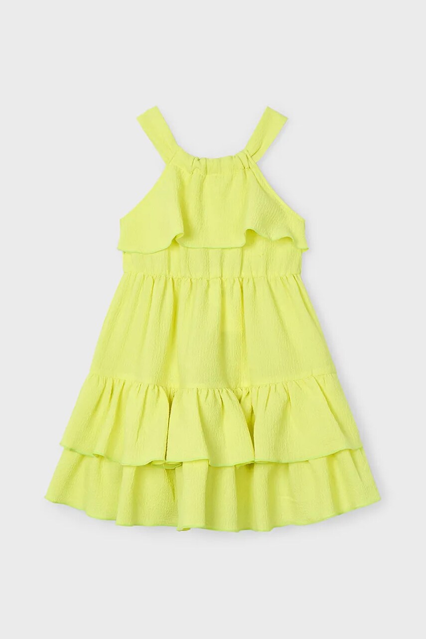 Mayoral rochie fete culoarea verde, mini, evazată, 3933