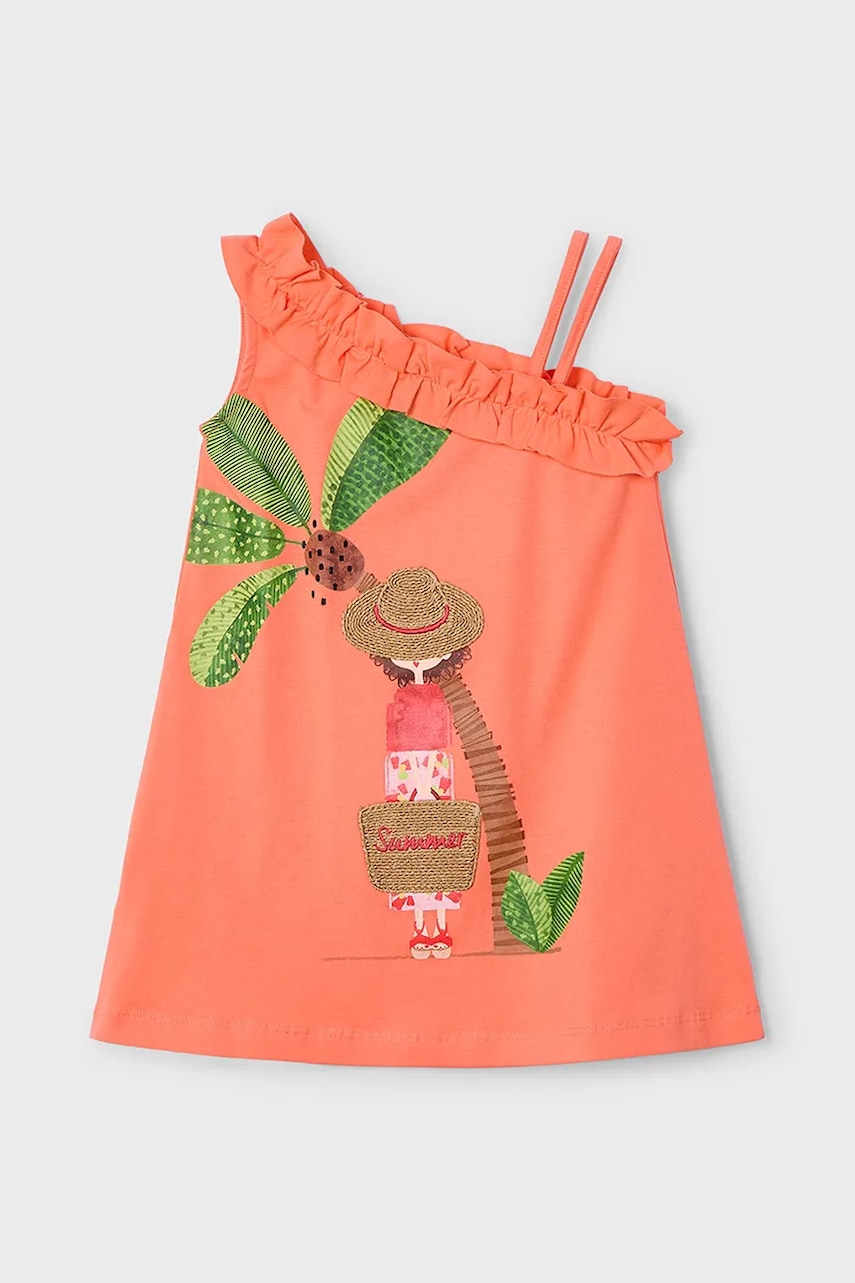 Mayoral rochie fete culoarea portocaliu, mini, dreaptă, 3937