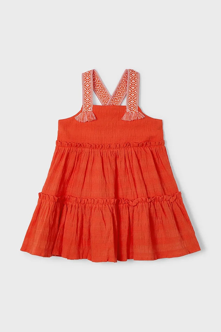 Детское платье Mayoral цвет оранжевый mini расклешённое 3942