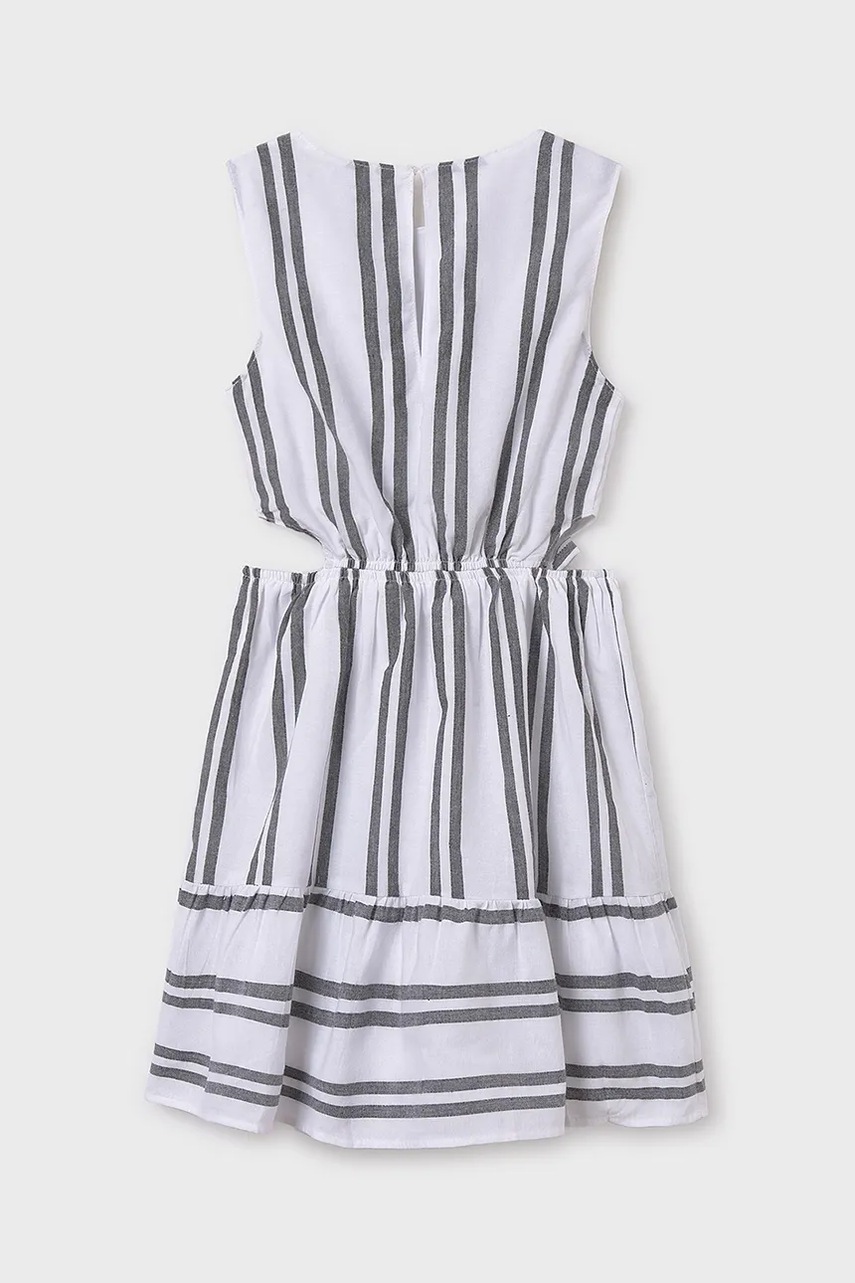 Хлопковое детское платье Mayoral цвет чёрный mini расклешённое 6982