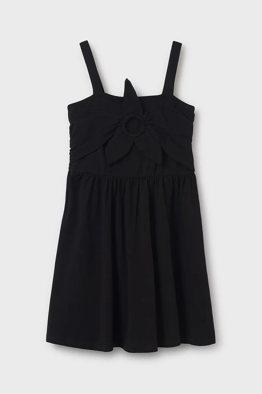 Mayoral rochie fete culoarea negru, mini, dreaptă, 6984