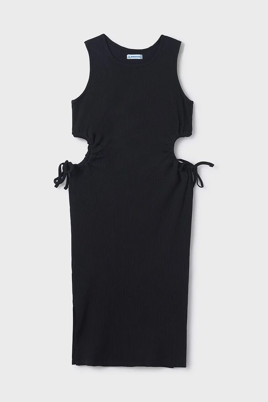 Mayoral rochie fete culoarea negru, mini, mulata, 6985