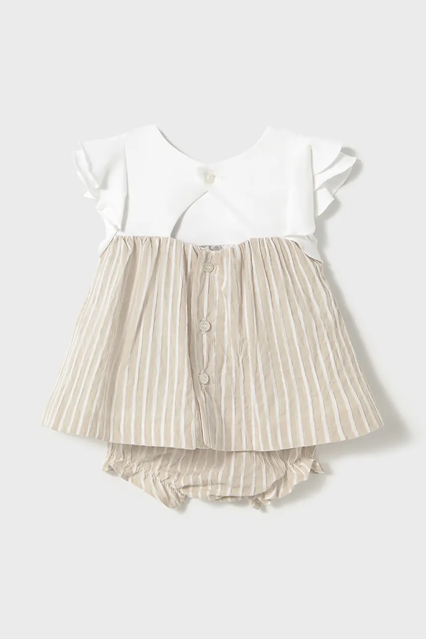 Платье для младенцев Mayoral Newborn цвет бежевый mini расклешённое 1845