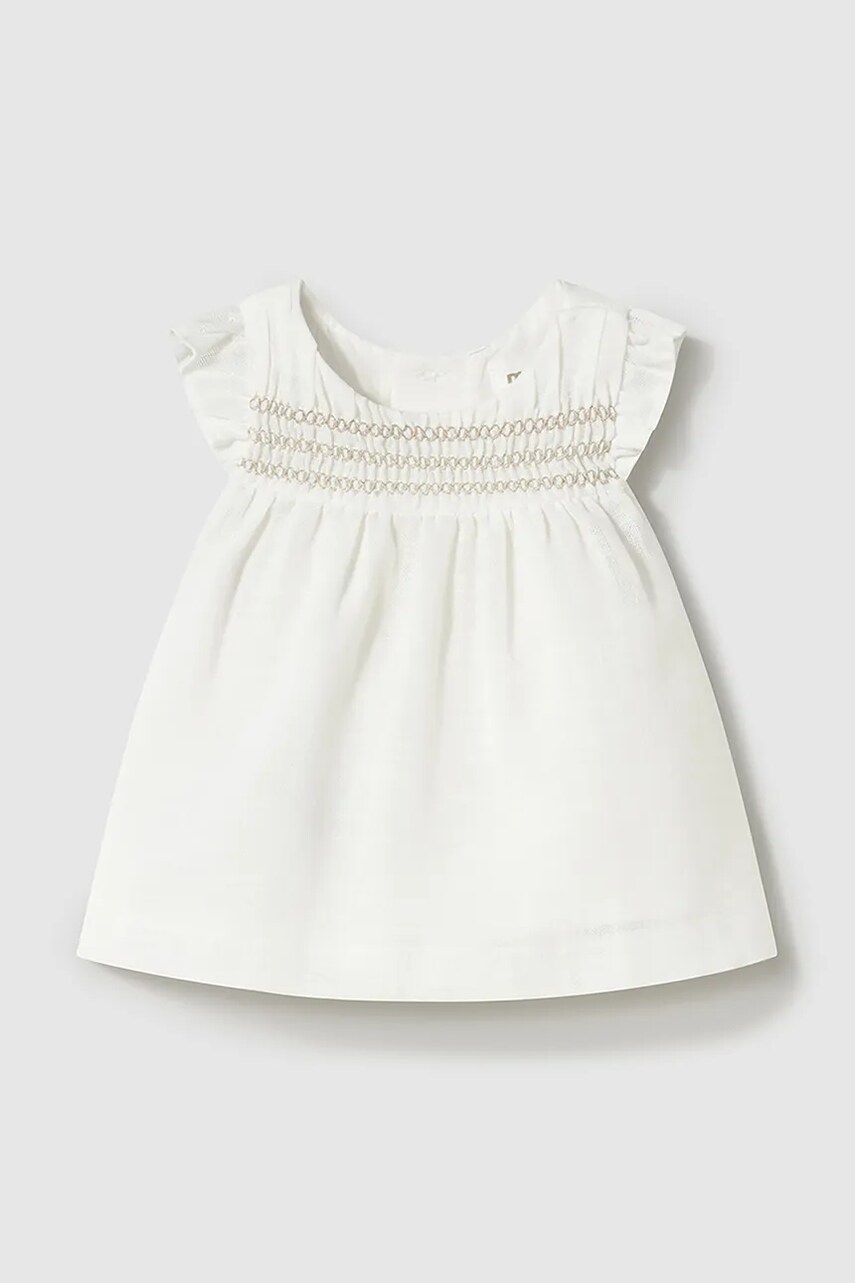 Mayoral Newborn rochie bebe culoarea bej, mini, evazată, 1846