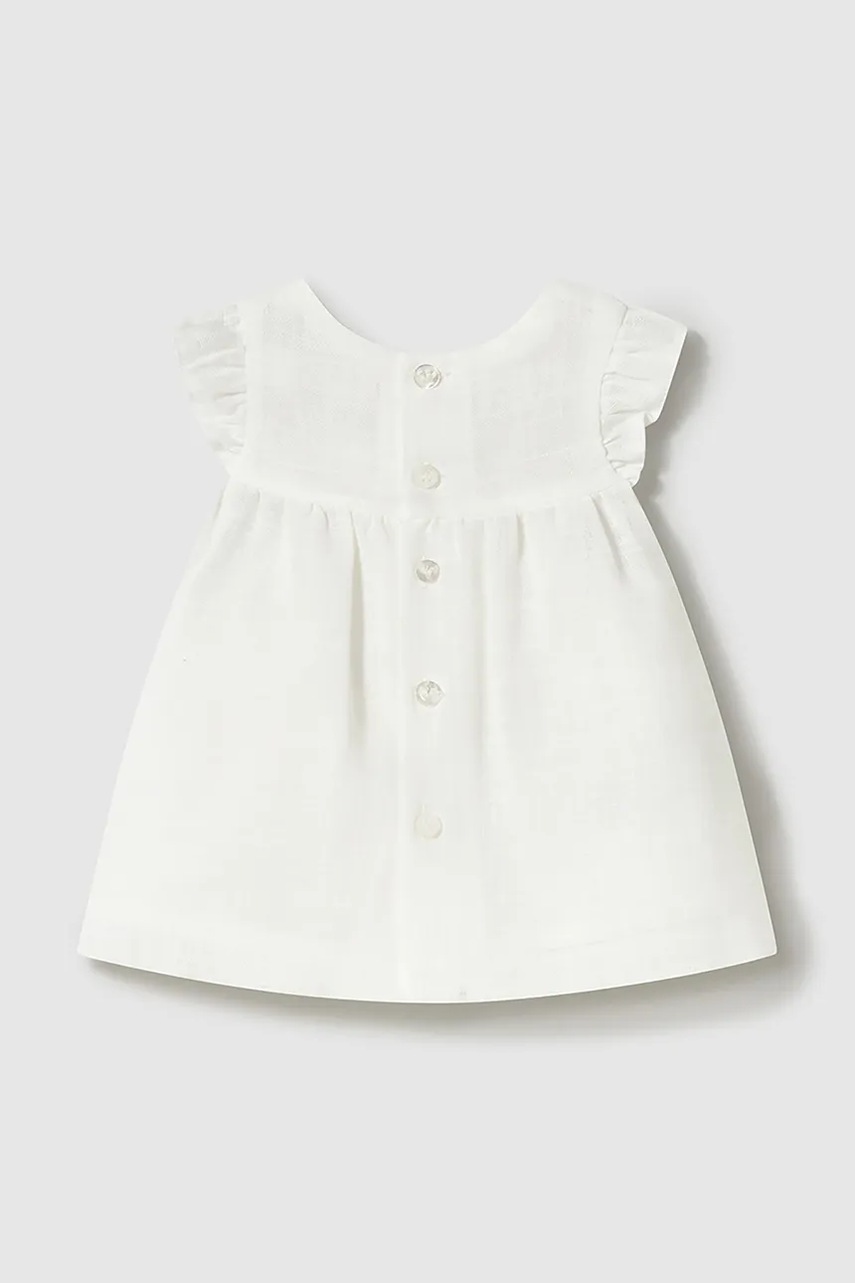 Платье для младенцев Mayoral Newborn цвет бежевый mini расклешённое 1846