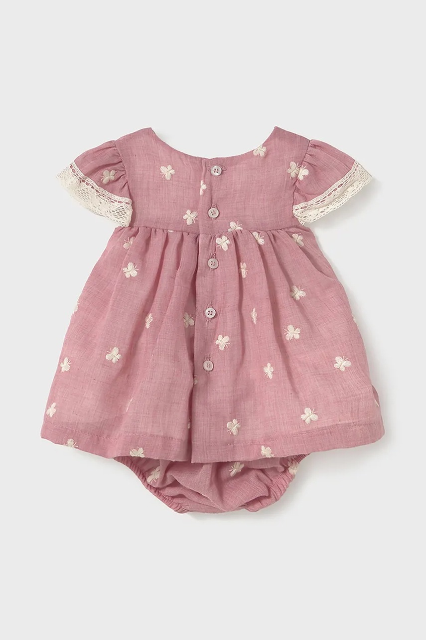 Платье для младенцев Mayoral Newborn цвет розовый mini расклешённое 1848