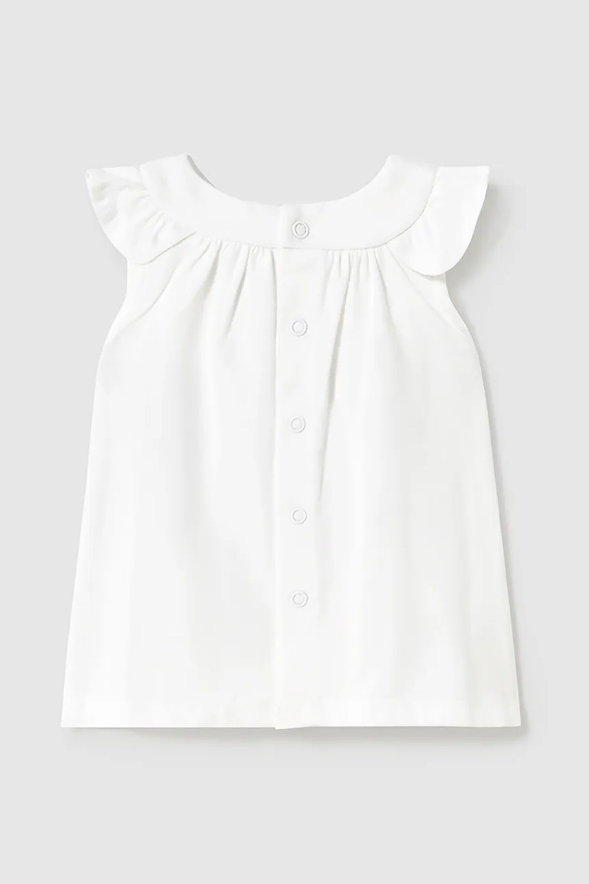 Детское хлопковое платье Mayoral Newborn цвет белый mini расклешённое 1852