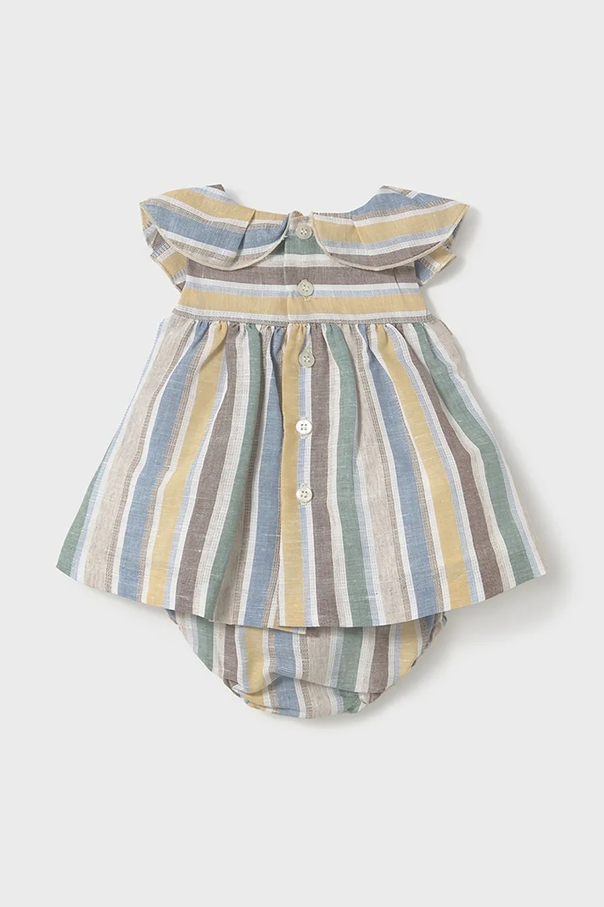 Детское платье Mayoral Newborn цвет жёлтый mini расклешённое 1855