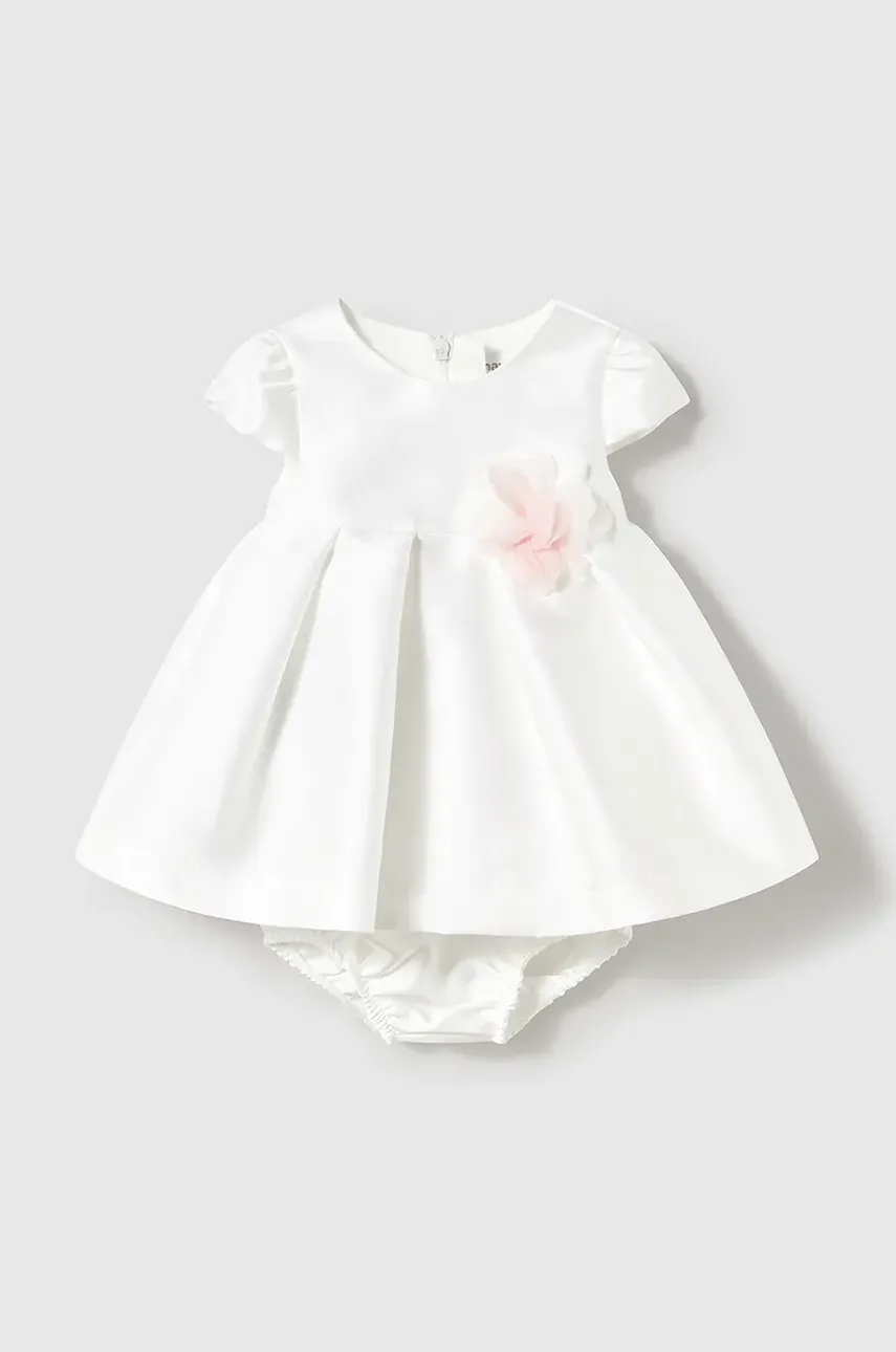 Kojenecké šaty Mayoral Newborn bílá barva, mini, áčková, 1861