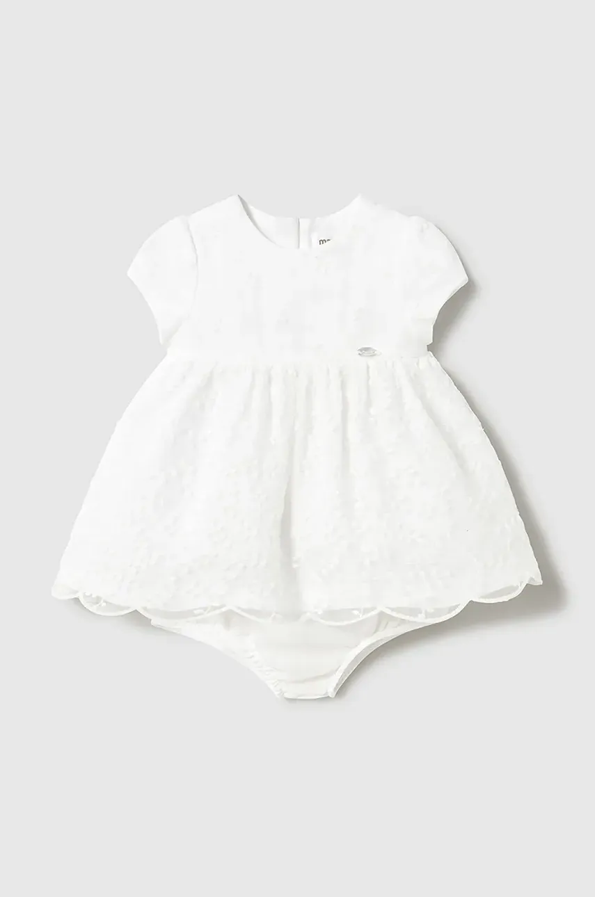 Mayoral Newborn rochie culoarea alb, mini, evazati, 1862