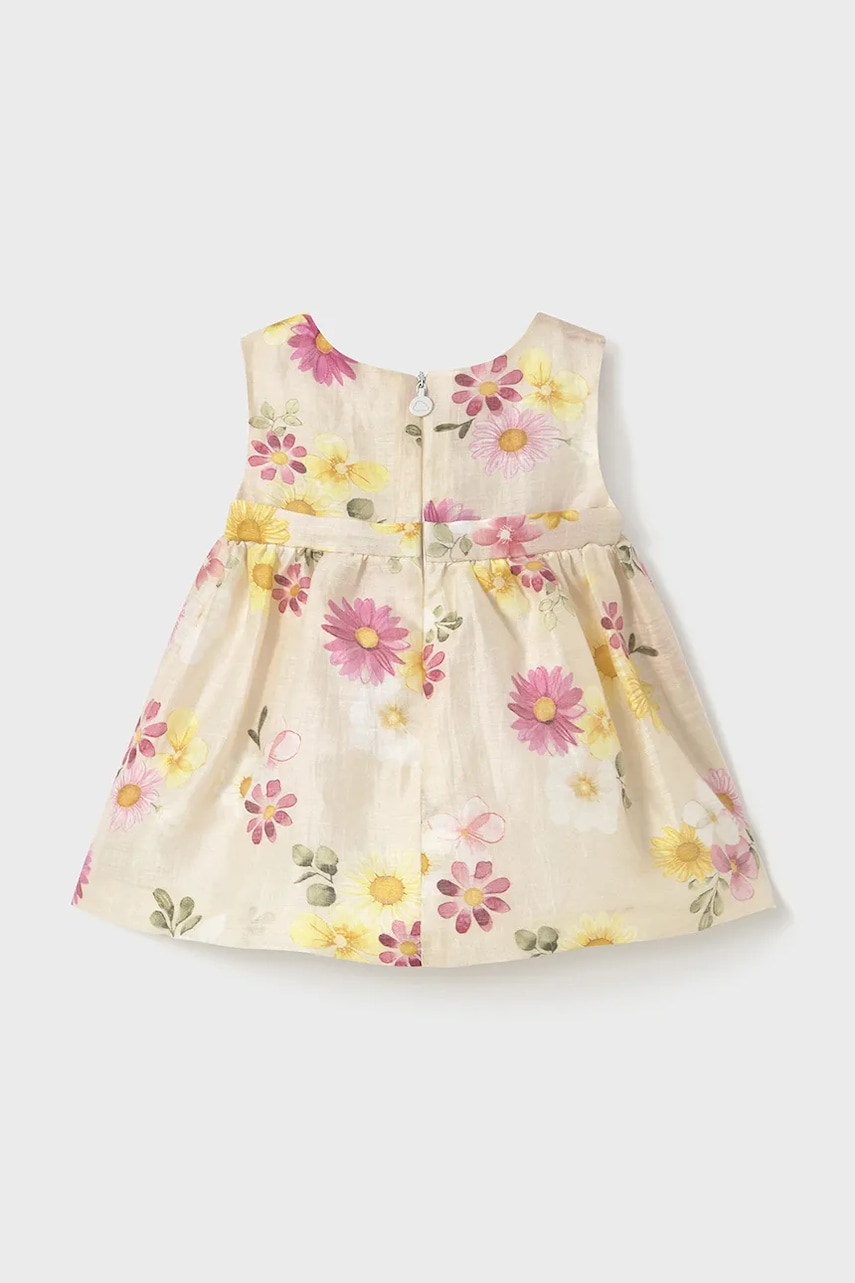 Детское льняное платье Mayoral Newborn цвет жёлтый mini расклешённое 1863 в Сумах Детское льняное платье Mayoral Newborn цвет жёлтый mini расклешённое 1863 в Сумах