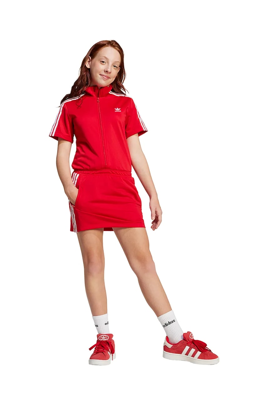 adidas Originals rochie culoarea rosu, mini, drept, JD3536 adidas Originals rochie culoarea rosu, mini, drept, JD3536