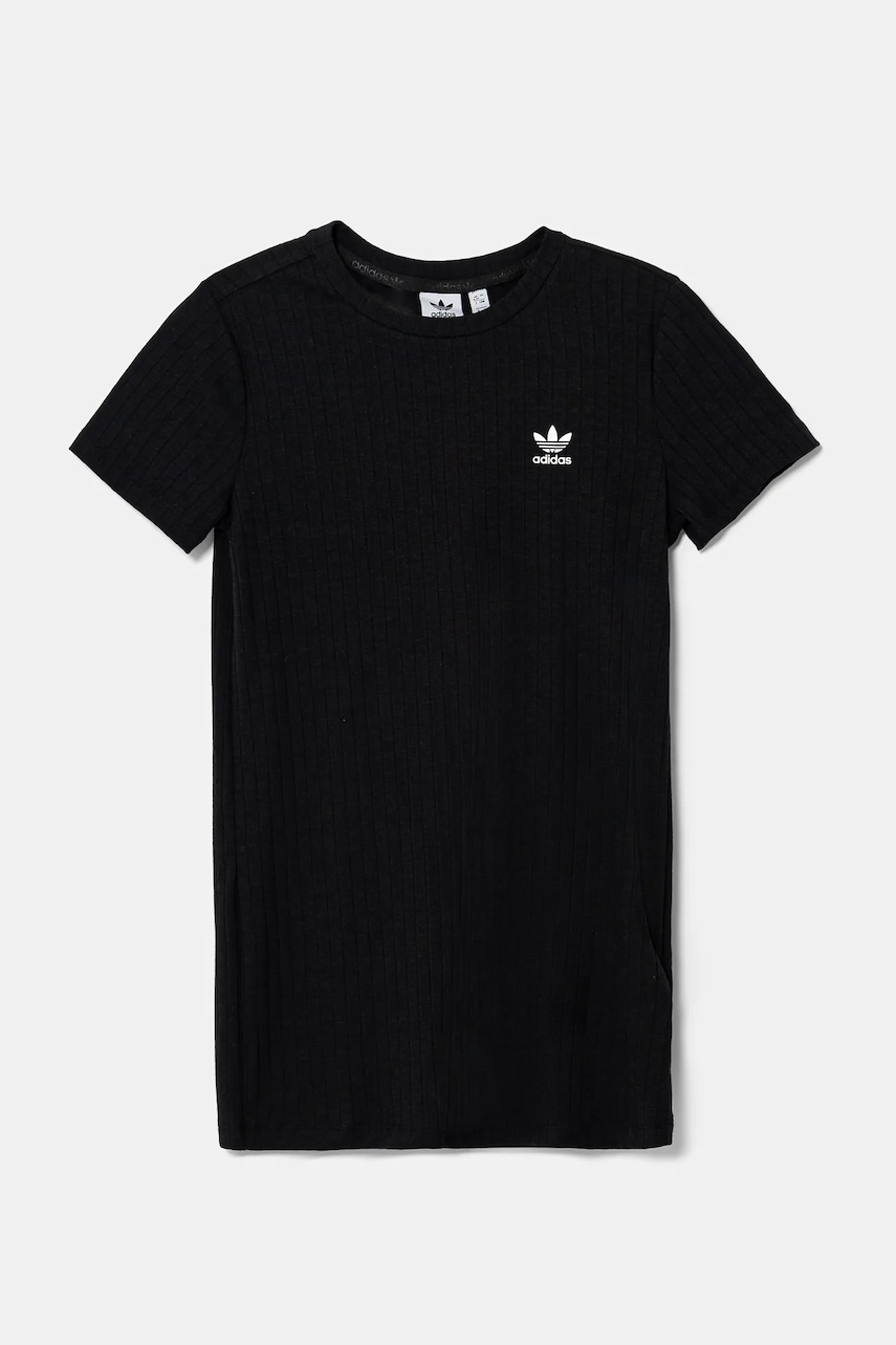 Детское платье adidas Originals цвет чёрный mini прямое JC8429 Детское платье adidas Originals цвет чёрный mini прямое JC8429