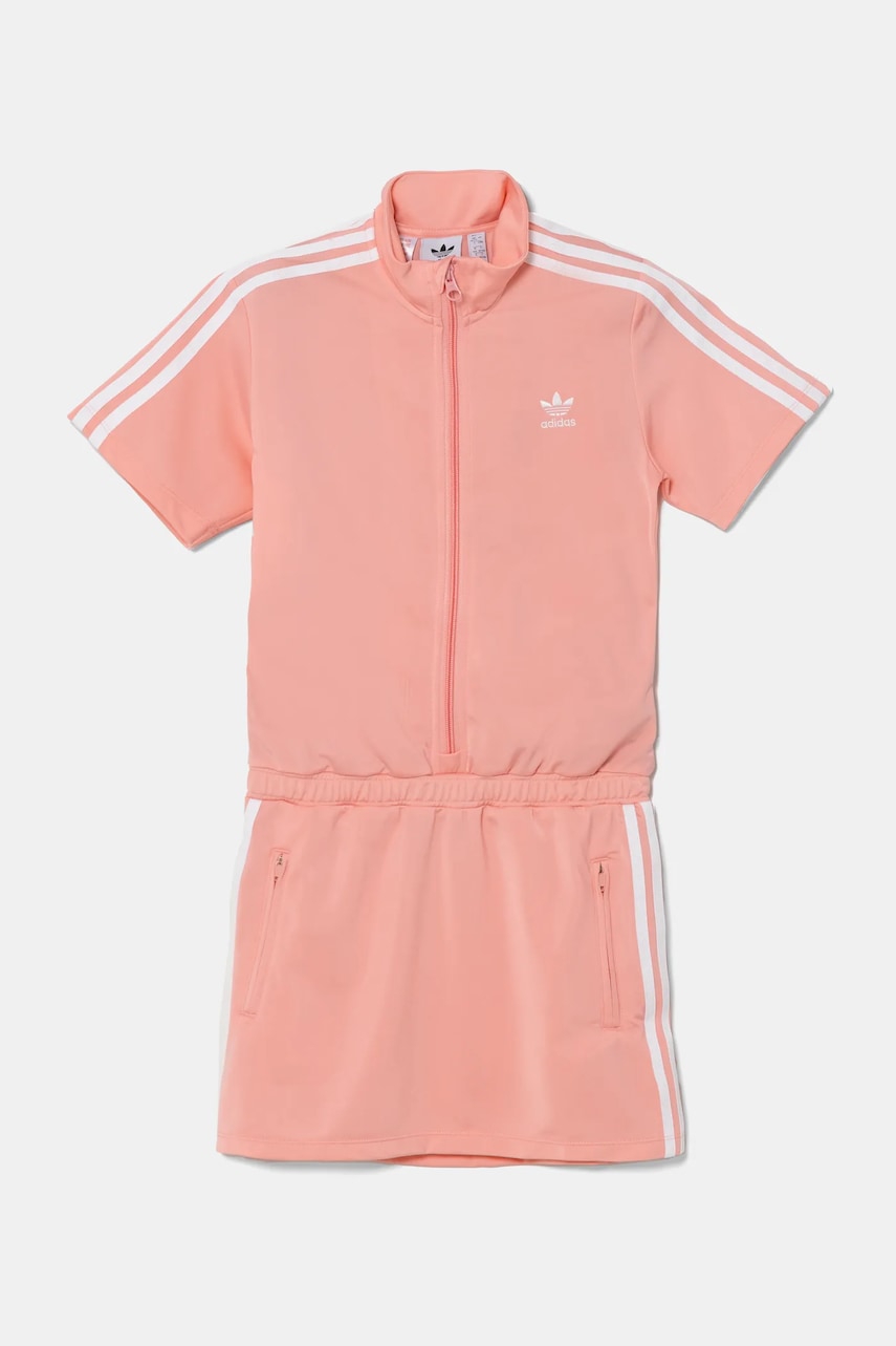 Детское платье adidas Originals цвет оранжевый mini oversize JD3534 Детское платье adidas Originals цвет оранжевый mini oversize JD3534