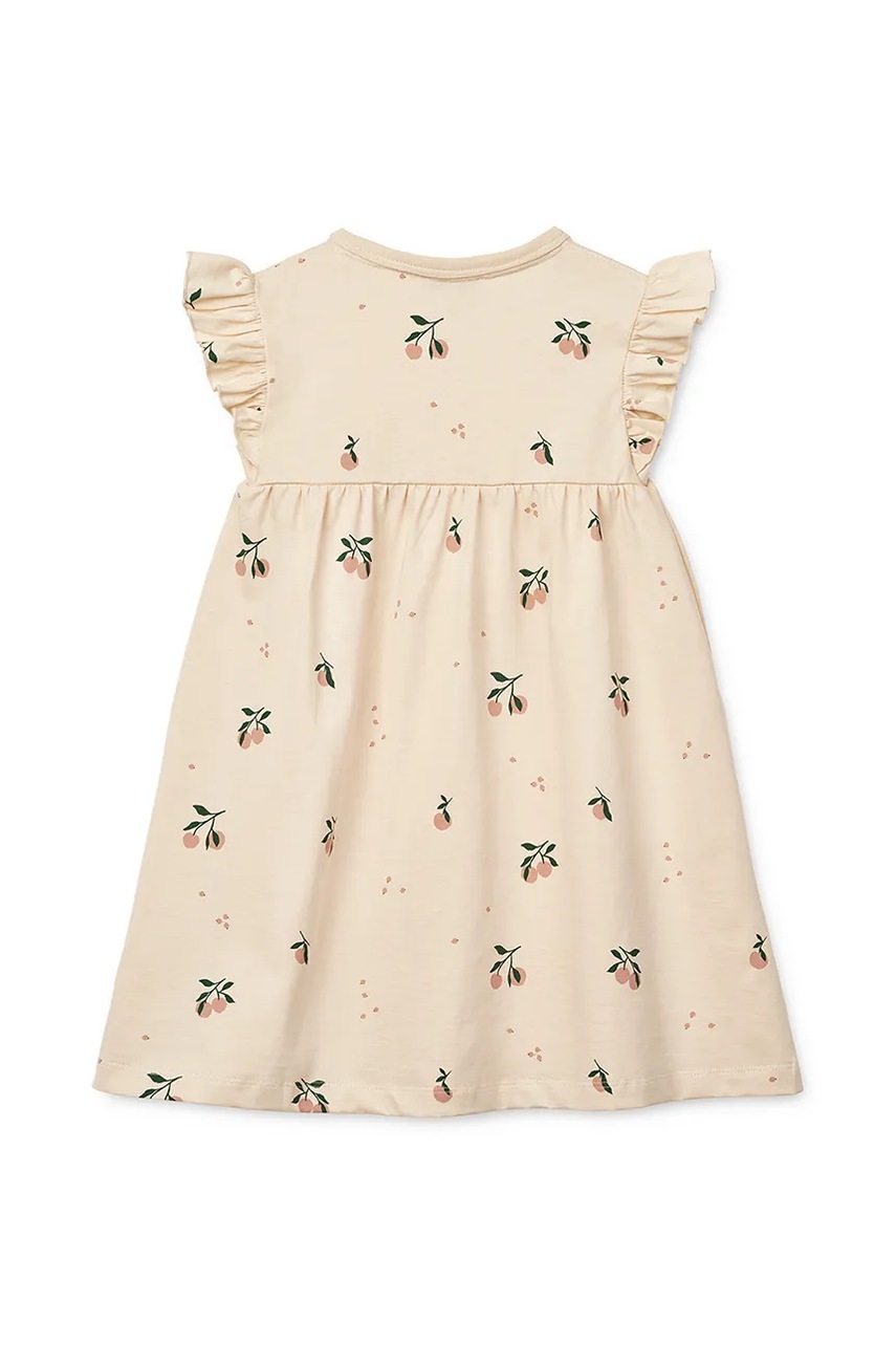 Liewood gyerek pamutruha Neveah Printed Dress bézs, mini, harang alakú, LW19803 termék 2. képe