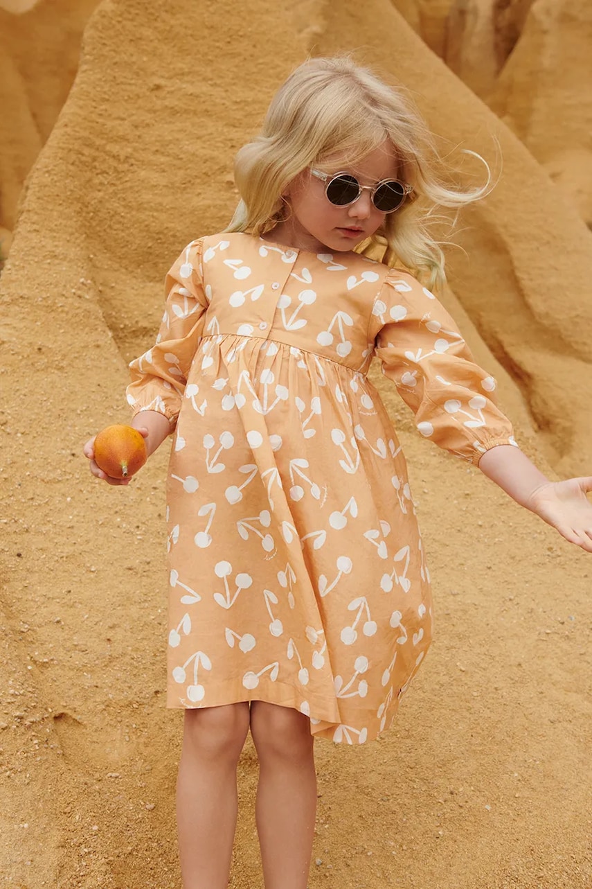 Liewood rochie din bumbac pentru copii Ariana Printed Dress culoarea portocaliu, mini, evazati, LW19806 Liewood rochie din bumbac pentru copii Ariana Printed Dress culoarea portocaliu, mini, evazati, LW19806