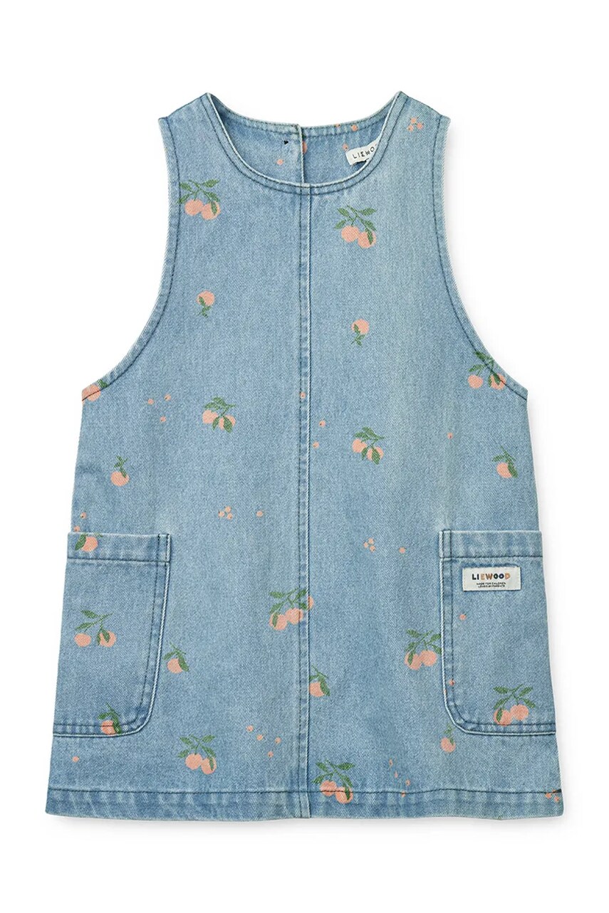 Liewood rochie din denim pentru copii Angelica Printed Denim Dress mini, dreaptă, LW19896
