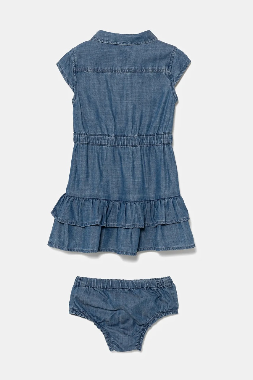 Платье для младенцев Guess цвет синий mini расклешённое A5GK12 D3X30 Платье для младенцев Guess цвет синий mini расклешённое A5GK12 D3X30