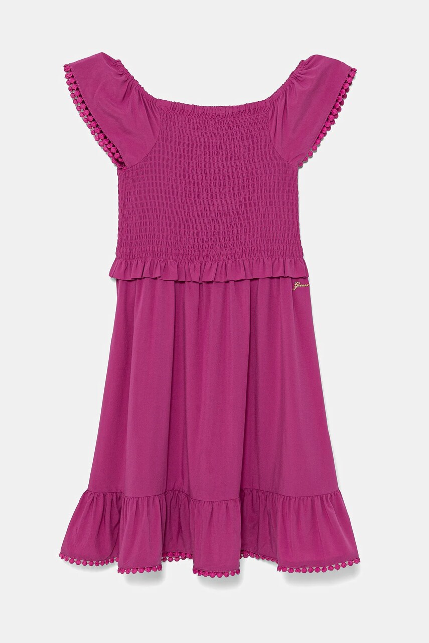 Levně Dívčí šaty Guess růžová barva, mini, J5GK04 WG5S2