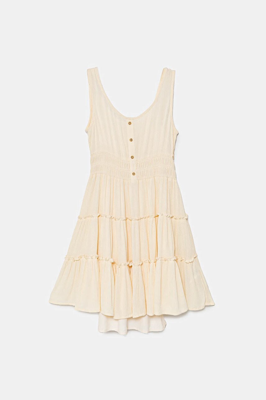Levně Dívčí šaty Guess béžová barva, mini, J5GK11 WH6W0