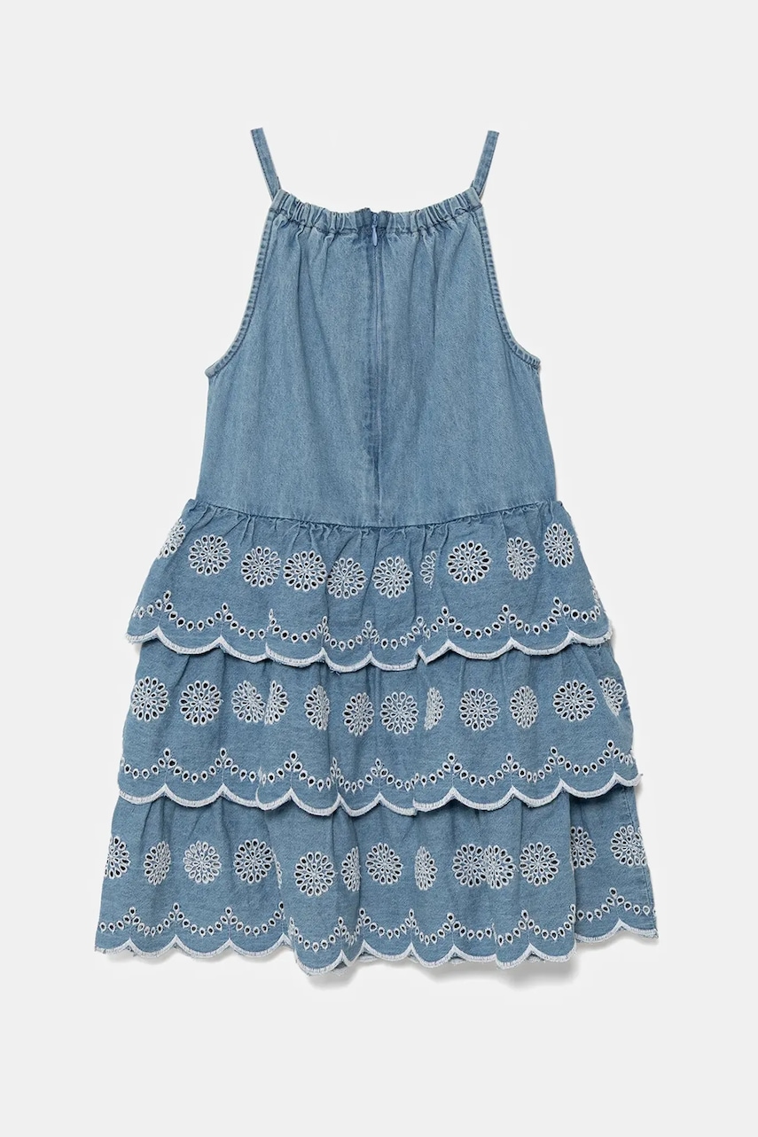 Хлопковое детское платье Guess midi расклешённое J5GK19 D5NZ0 Хлопковое детское платье Guess midi расклешённое J5GK19 D5NZ0