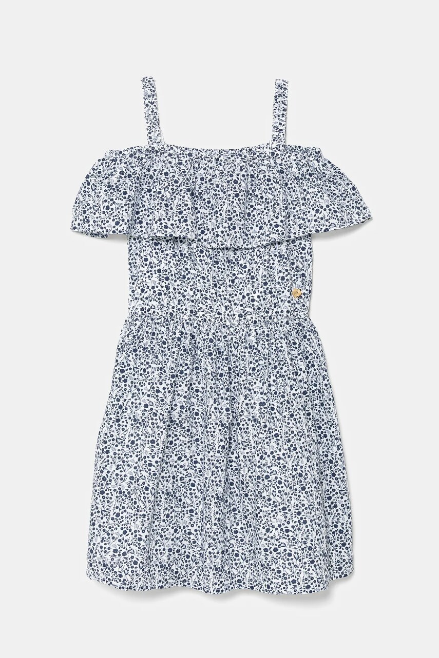 Levně Dětské bavlněné šaty Guess modrá barva, mini, J5GK24 WH710