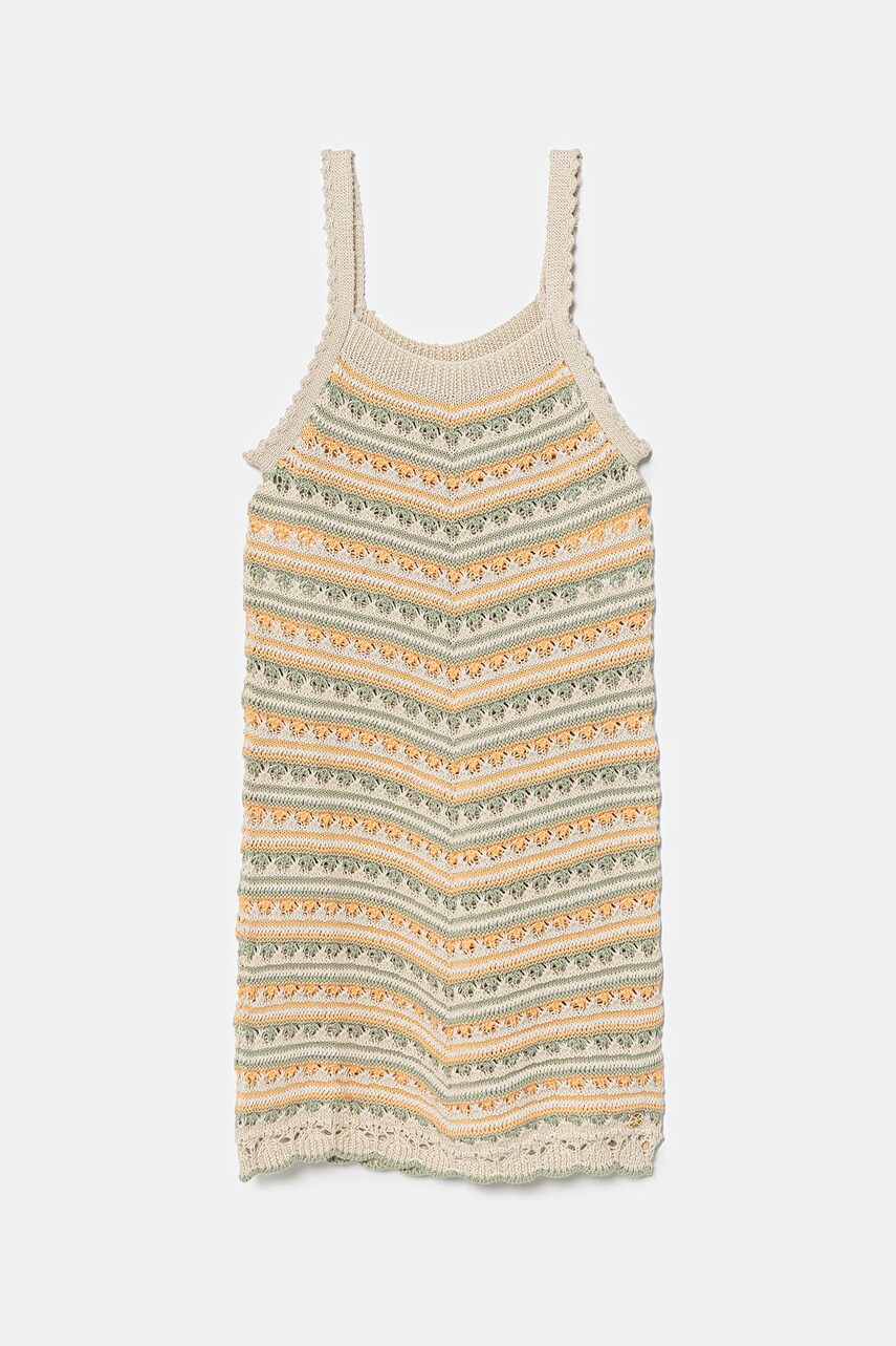 Levně Dívčí šaty Guess béžová barva, mini, J5GK26 Z3MX0