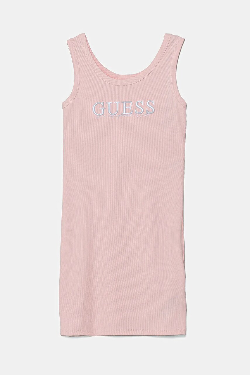 Levně Dívčí šaty Guess růžová barva, mini, přiléhavé, J5GK39 K8RT2