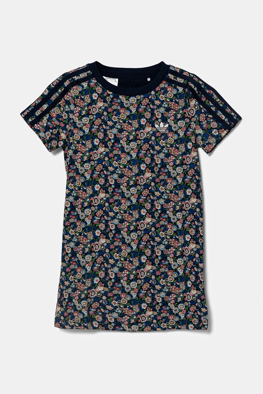 Дитяча бавовняна сукня adidas Originals колір синій mini пряма JD0486