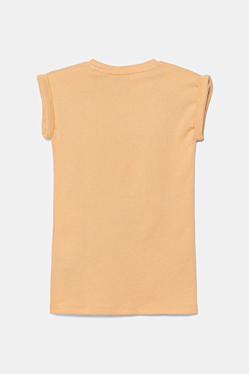 Хлопковое детское платье Guess цвет оранжевый mini прямое K5GK18 KAUG0