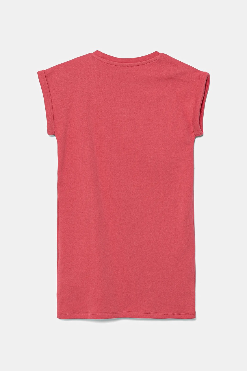 Хлопковое детское платье Guess цвет розовый mini прямое K5GK18 KAUG0