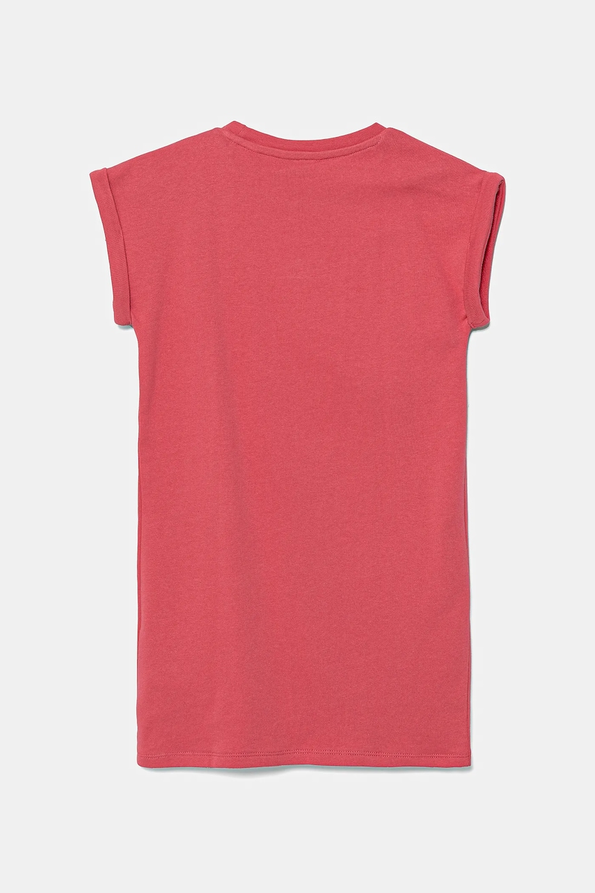 Хлопковое детское платье Guess цвет розовый mini прямое K5GK18 KAUG0 Хлопковое детское платье Guess цвет розовый mini прямое K5GK18 KAUG0