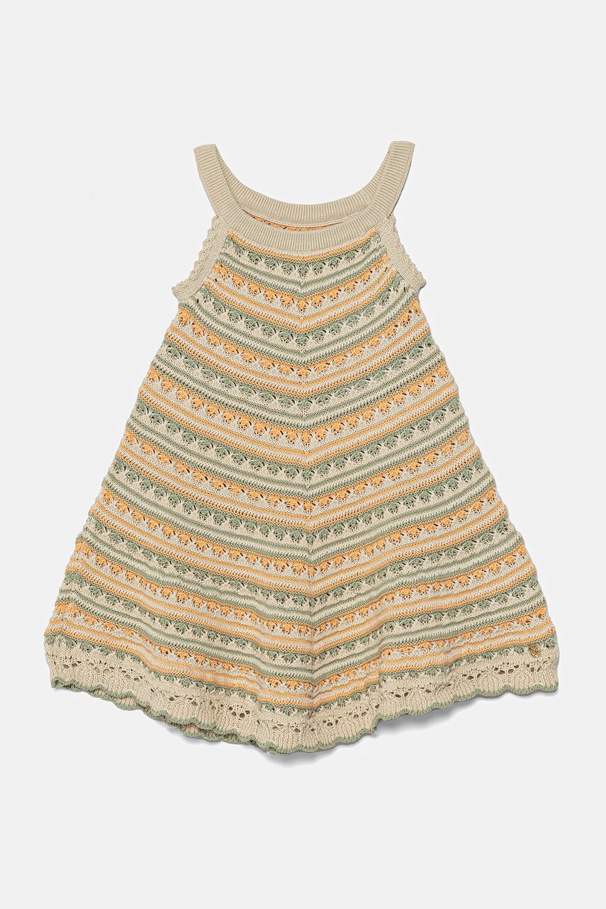 Levně Dívčí šaty Guess béžová barva, mini, K5GK19 Z3MX0