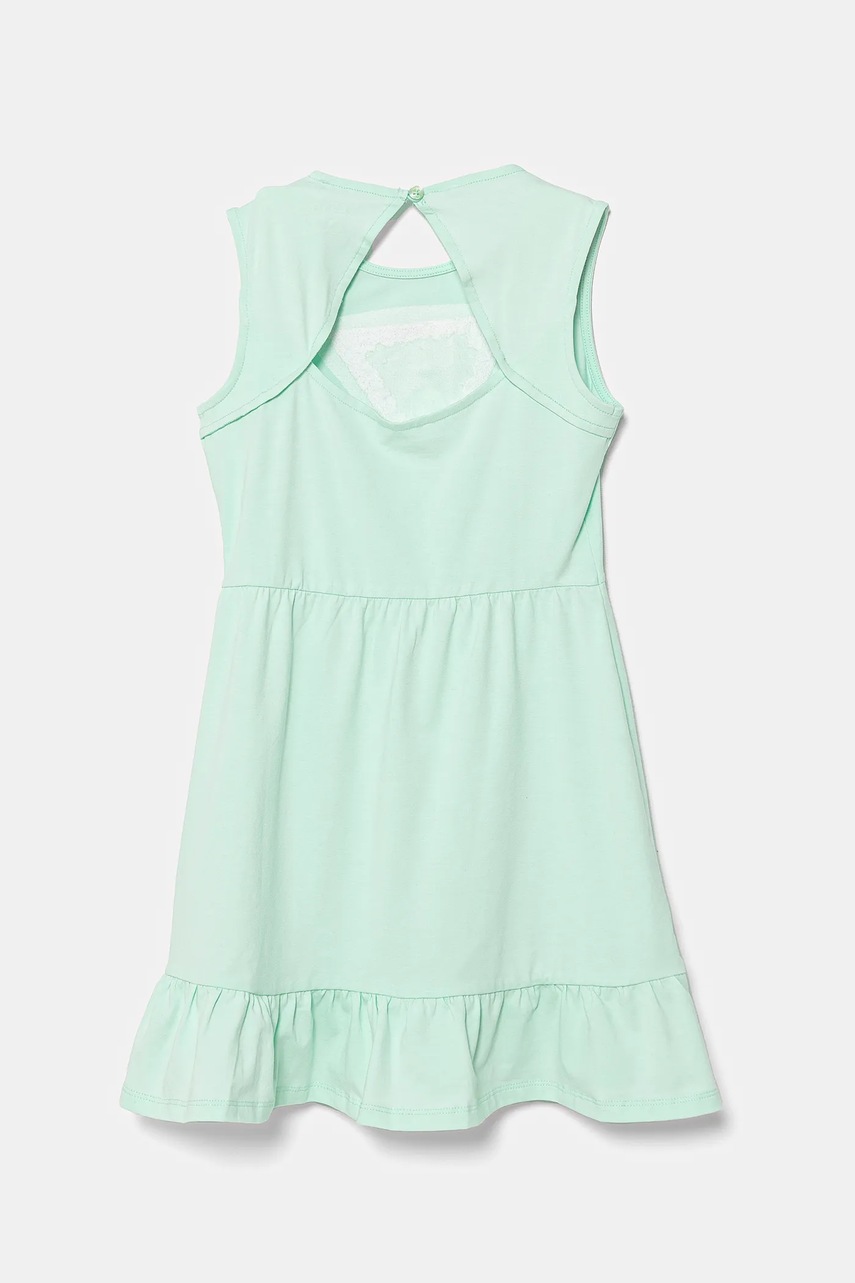 Детское платье Guess цвет бирюзовый mini расклешённое K5GK22 K6YW4