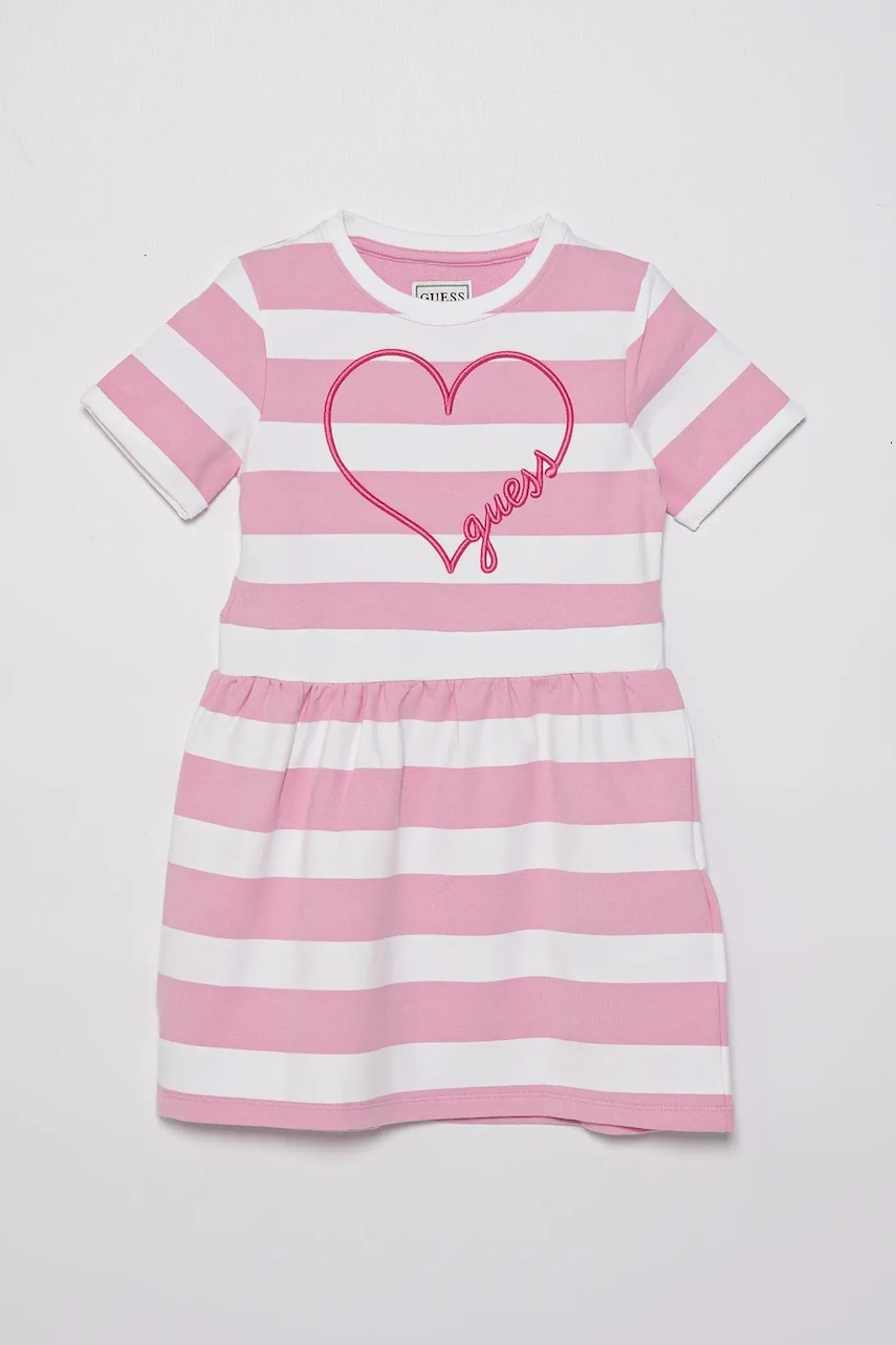 Levně Dívčí šaty Guess růžová barva, mini, K5GK28 KBOR4