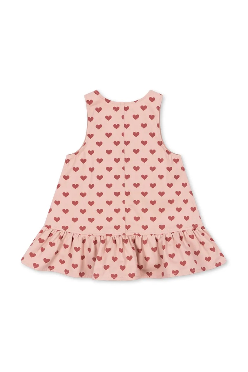 Хлопковое детское платье Konges Sløjd FEN DRESS GOTS цвет розовый mini расклешённое KS102443 Хлопковое детское платье Konges Sløjd FEN DRESS GOTS цвет розовый mini расклешённое KS102443
