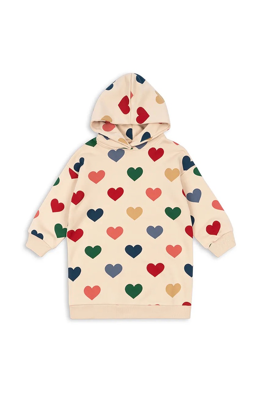 Детское платье Konges Sløjd LOU HOODIE DRESS OCS цвет бежевый mini прямое KS102856 Детское платье Konges Sløjd LOU HOODIE DRESS OCS цвет бежевый mini прямое KS102856