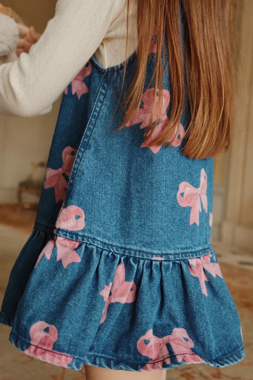 Konges Sløjd rochie din bumbac pentru copii MAGOT DRESS GOTS mini, evazată, KS102921 Konges Sløjd rochie din bumbac pentru copii MAGOT DRESS GOTS mini, evazată, KS102921