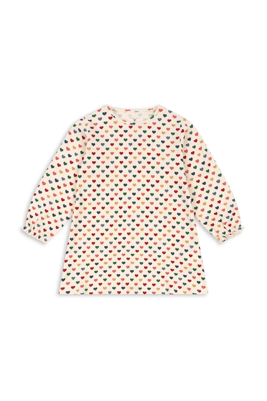 Konges Sløjd rochie fete CHLEO DRESS OCS culoarea bej, mini, dreaptă, KS102455