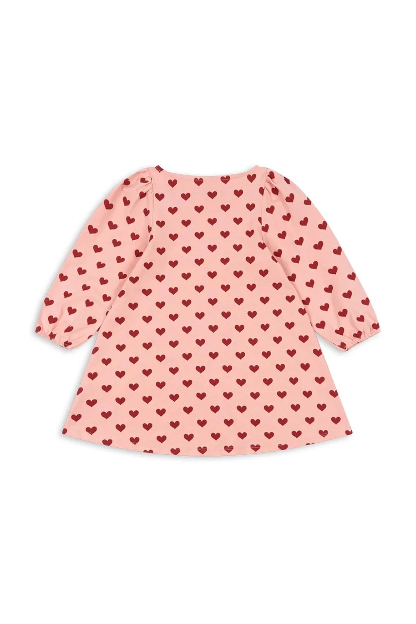 Хлопковое детское платье Konges Sløjd DREY DRESS GOTS цвет розовый mini расклешённое KS102566 Хлопковое детское платье Konges Sløjd DREY DRESS GOTS цвет розовый mini расклешённое KS102566