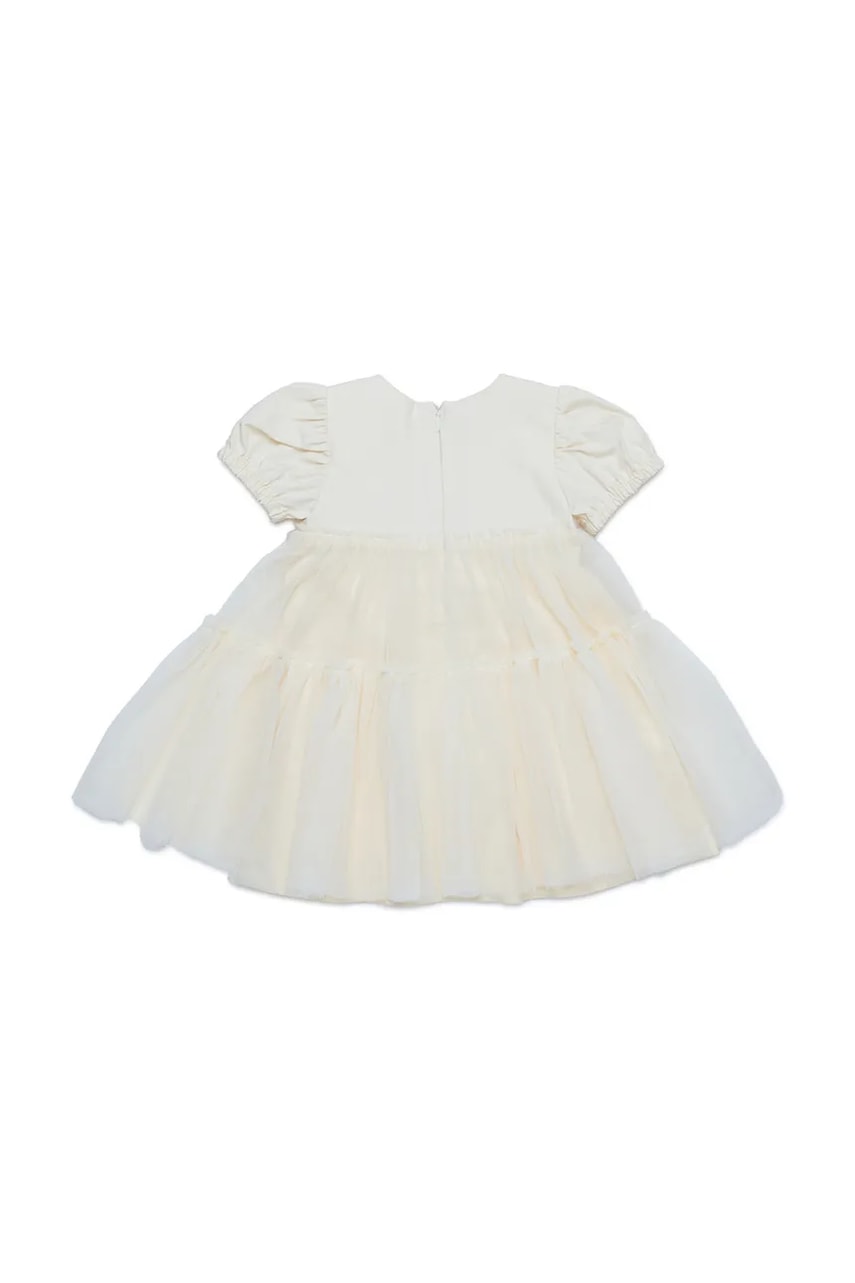 Детское хлопковое платье Marni MD294B DRESS цвет бежевый mini расклешённое M01439 Детское хлопковое платье Marni MD294B DRESS цвет бежевый mini расклешённое M01439