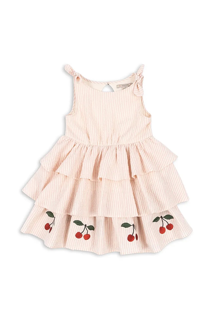 Платье Konges Sløjd ELLIE DRESS GOTS цвет бежевый midi расклешённое KS103056 Платье Konges Sløjd ELLIE DRESS GOTS цвет бежевый midi расклешённое KS103056