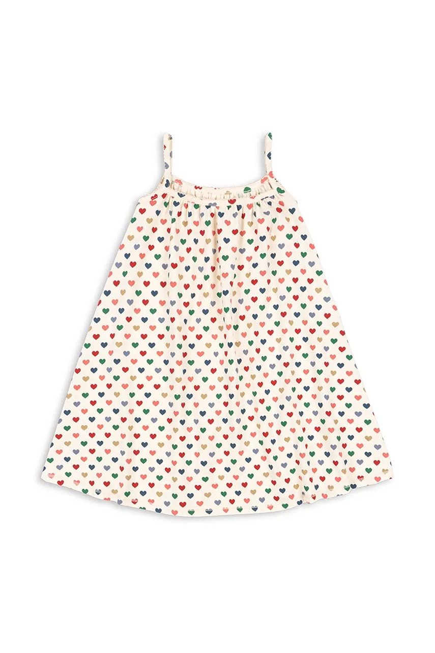 Платье Konges Sløjd BASIC STRAP DRESS GOTS цвет бежевый midi расклешённое KS103152 Платье Konges Sløjd BASIC STRAP DRESS GOTS цвет бежевый midi расклешённое KS103152