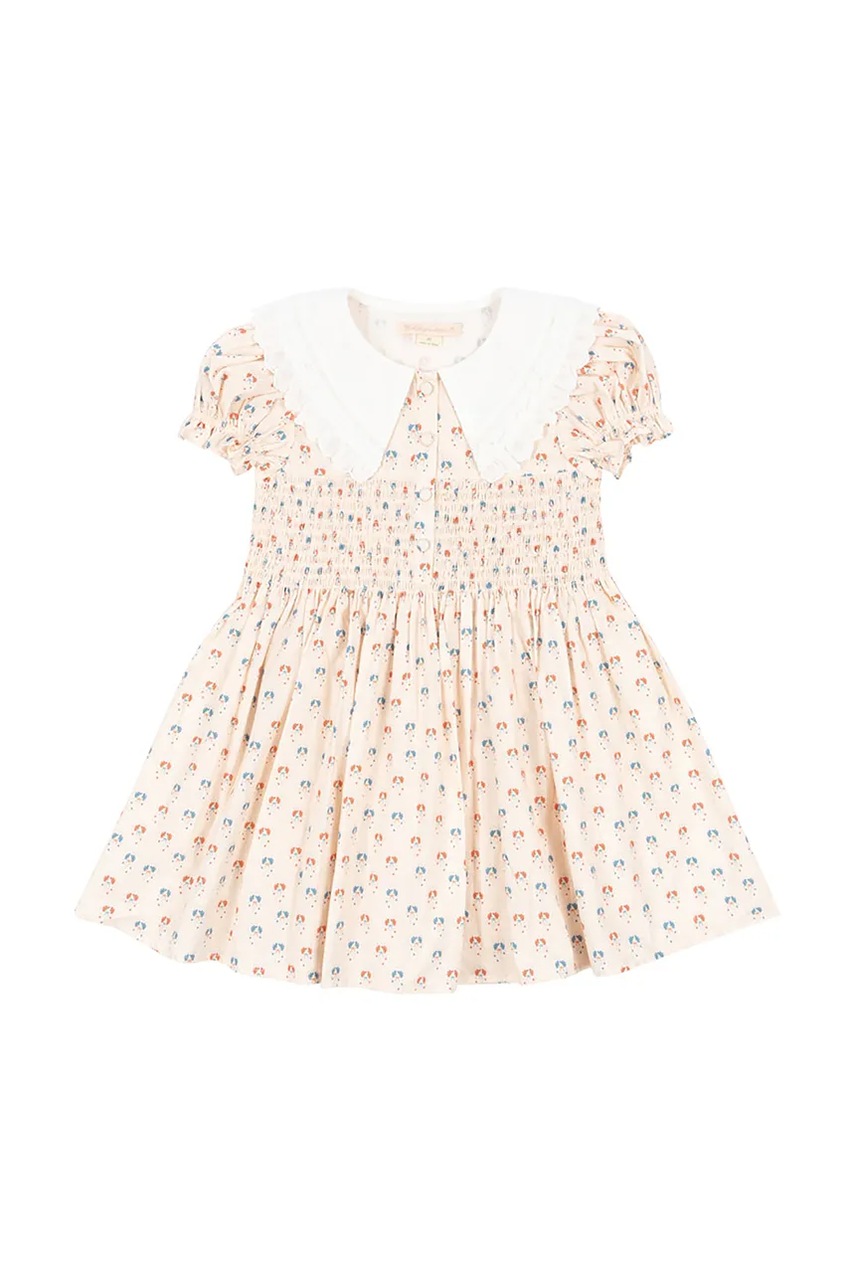 Платье Konges Sløjd MIDSUMMER DRESS GOTS цвет бежевый maxi расклешённое KS103184 Платье Konges Sløjd MIDSUMMER DRESS GOTS цвет бежевый maxi расклешённое KS103184