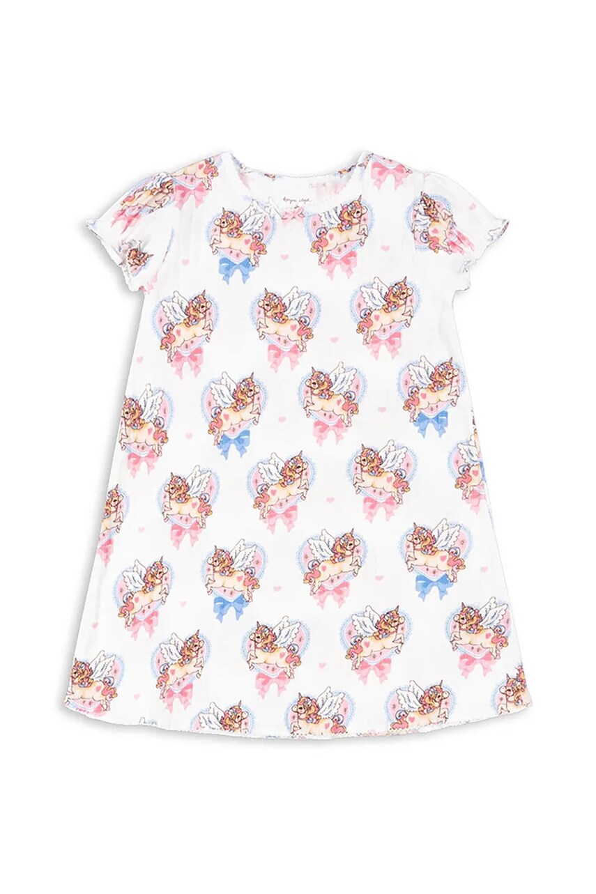 Konges Sløjd rochie din bumbac pentru copii MALLOU DRESS GOTS culoarea alb, mini, dreaptă, KS103245